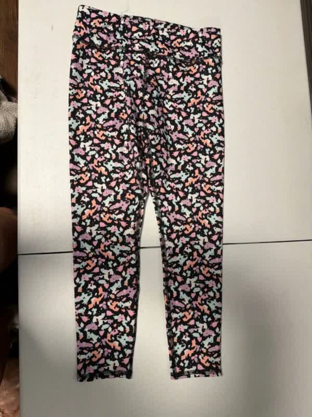 Little girls leggings athletic multicolor 7/8